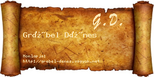 Grébel Dénes névjegykártya